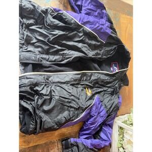Vintage Minnesota Vikings Pro Player Jacket Size Large Purple Black Full Zip